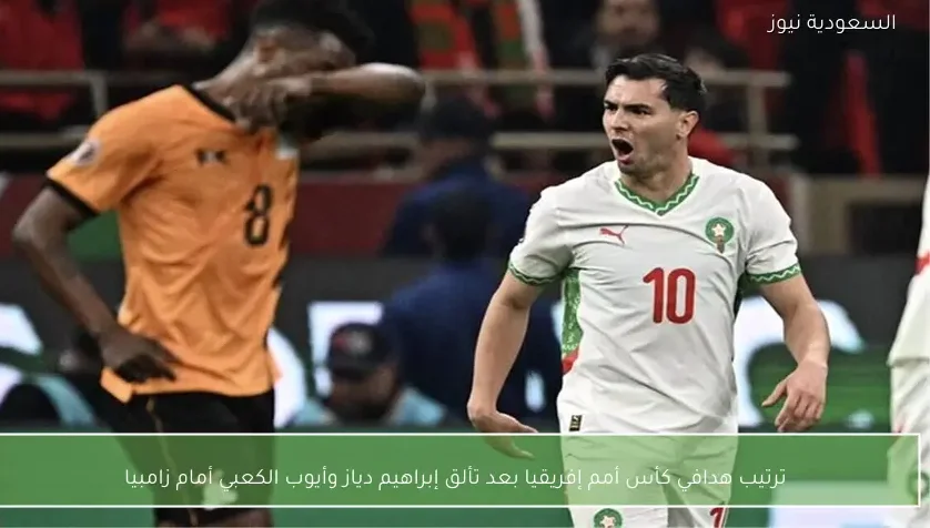 ترتيب هدافي كأس أمم إفريقيا بعد تألق إبراهيم دياز وأيوب الكعبي أمام زامبيا