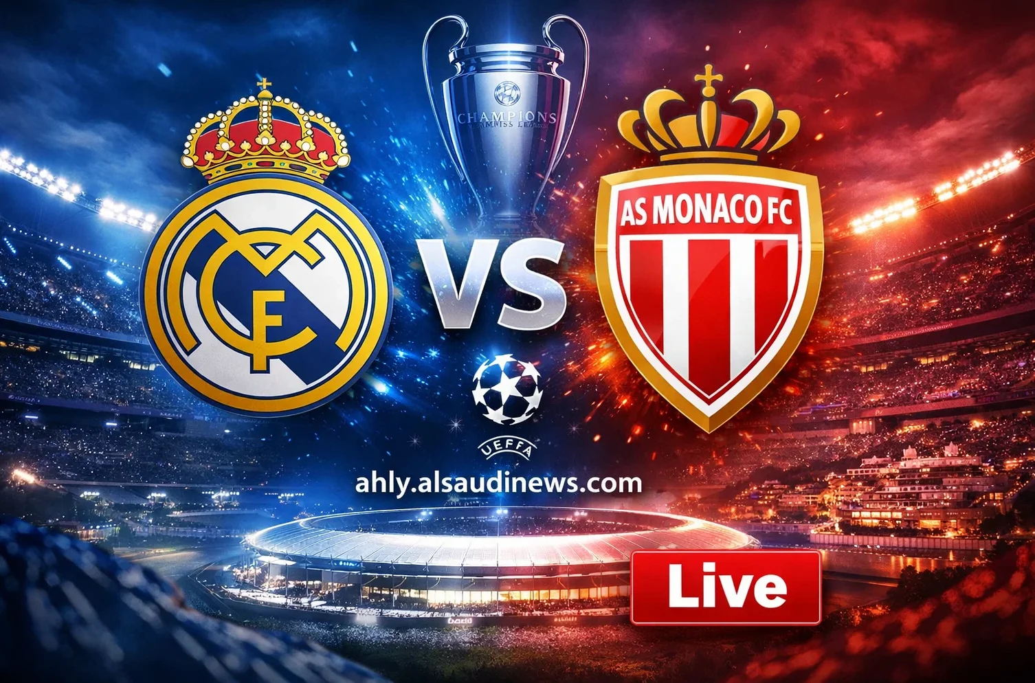 يلا شوت لعبة الريال ضد موناكو.. بدون تقطيع مشاهدة مباراة ريال مدريد وموناكو اليوم بث مباشر في دوري أبطال أوروبا