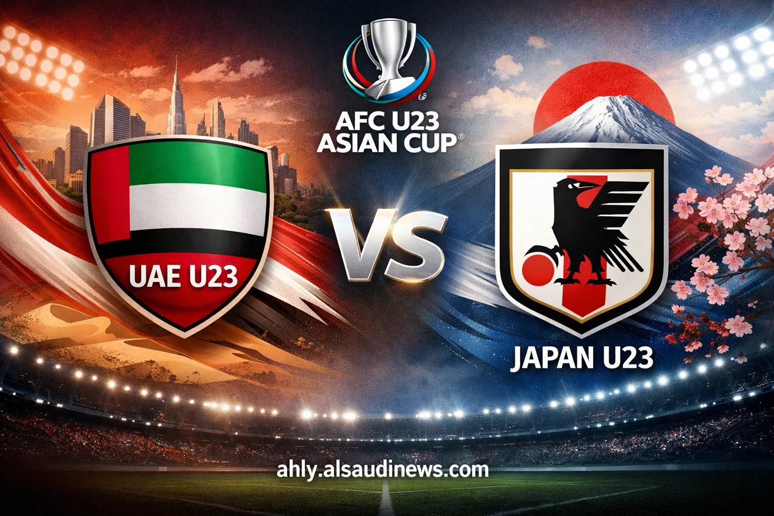 يلا شوت الامارات تحت 23 ضد اليابن تحت 23.. مشاهدة مباراة الامارات واليابان الان بث مباشر في كأس آسيا الأولمبي