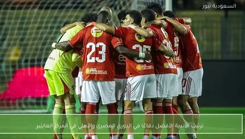 ترتيب الأندية الأفضل دفاعًا في الدوري المصري والأهلي في المركز العاشر