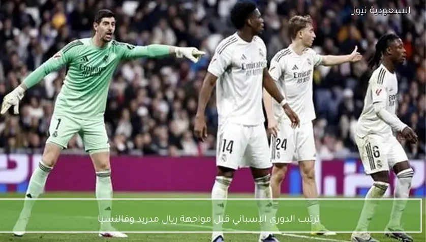 ترتيب الدوري الإسباني قبل مواجهة ريال مدريد وفالنسيا