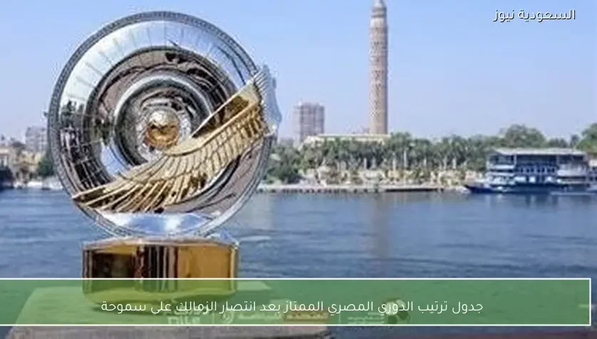 جدول ترتيب الدوري المصري الممتاز بعد انتصار الزمالك على سموحة