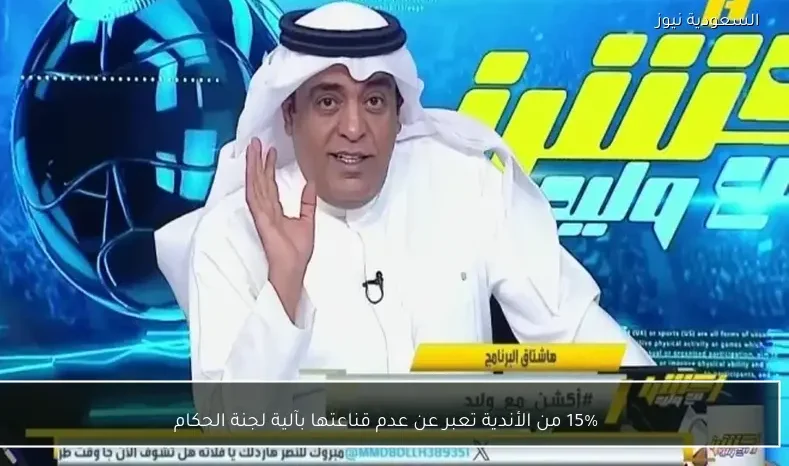 15% من الأندية تعبر عن عدم قناعتها بآلية لجنة الحكام